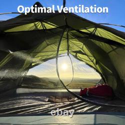 Family Tent for Camping, Easy Setup Lightweight Two Doors PU3000mm Waterproof