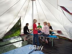 Family Tunnel Tent Awning Camping 12 Person Outdoor Tent Large Vacation Shelter