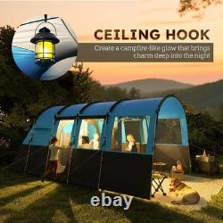 Family Tunnel Tent Camping Hiking 8Person Outdoor Shelter Canopy Sleeping Cabin