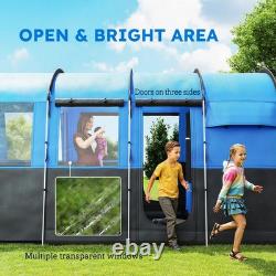 Family Tunnel Tent Camping Hiking 8Person Outdoor Shelter Canopy Sleeping Cabin