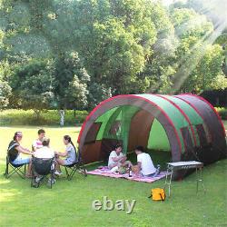 For 10 People Large Waterproof Group Family Festival Camping Outdoor Tunnel Tent