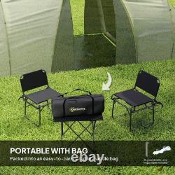 Four-Man Tunnel Tent with Two Bedrooms and Living Room Outsunny