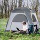 Four Person Pop Up Tent Automatic Camping Shelter Beach Festival Grey Outsunny