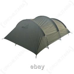 Four Person Tent with Storage Space Olive Green Camping Hiking Outdoor Shelter