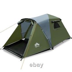 Full Automatic Instant Pop Up 3 Man Camping Tent, Family For Outdoor Car Camping