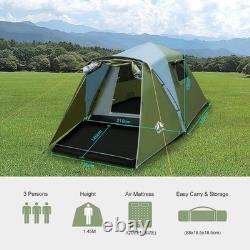 Full-Automatic Instant Pop Up Camping Tent with Vestibule Family Outdoor Hiking