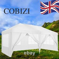 Gazebo Pop Up 3mx6m Waterproof Large Tent Wedding Party Camping Gazebo White New