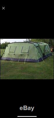 Gelert Morpheus 8 Person Large family tent with Carpet and Porch Extension