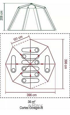 Genuine Coleman Tent Cortes Octagon, 6-8 man Festival, large Dome Camping Tent