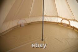 Glamping Cotton Canvas Bell Tent 5M Waterproof Four-Season Family Camping Yurts