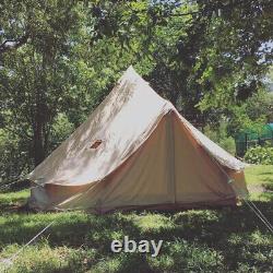 Glamping Cotton Canvas Bell Tent 7M Waterproof Four-Season Family Camping Yurts