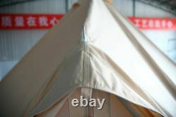 Glamping Cotton Canvas Bell Tent 7M Waterproof Four-Season Family Camping Yurts