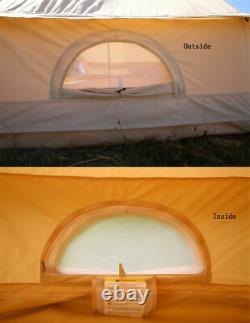 Glamping Cotton Canvas Bell Tent 7M Waterproof Four-Season Family Camping Yurts
