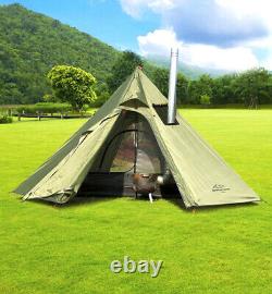 Glamping tent glamorous luxury luxe large outdoor camping with Chimney Hole