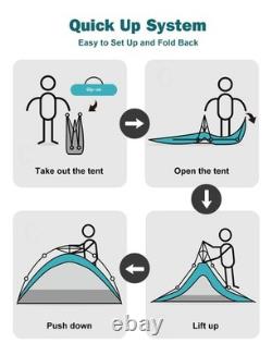 Glymnis Pop Up Beach Tent Large for 4-6 Person, Instant Pop Up Automatic Beac