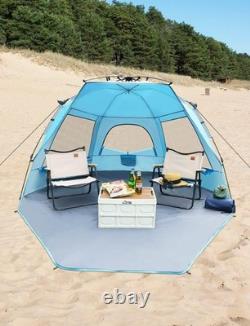 Glymnis Pop Up Beach Tent Large for 4-6 Person, Instant Pop Up Automatic Beach
