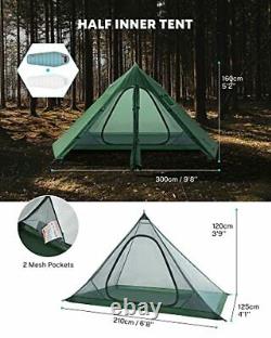 Gonex Lightweight Hot Tent with Large Stove Window, Waterproof 1 Person