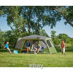 Green Ozark Trail 11 Person Tent 3 Room Instant Cabin Private Outdoor Camping