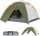 Gysrevi Camping Tent, 3 Man Instant Pop Up Tent Waterproof, Large Double Layer