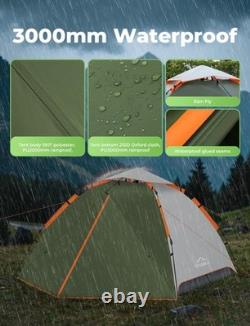 Gysrevi Camping Tent 3 Man Instant Pop Up Tents for Camping, 3 Season