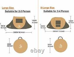 HEWOLF Pop Up Tents 2-3 People Easy Set Up Dome Tent Automatic Camping Tent