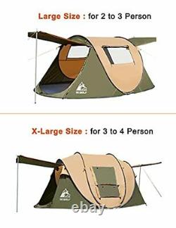 HEWOLF Pop Up Tents 2-3 People Easy Set Up Dome Tent Automatic Camping Tent