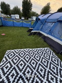 HI-GEAR Frontier 6 Tent + Large Porch + HI-GEAR Carpets Full Camping Setup