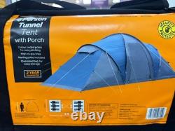 Halfords 6 Person Tunnel Tent With Porch Brand New Unused