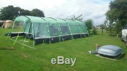 Hi-Gear Corado 8 Man Extra Large Tent 4 x double bedrooms, corridor, awning