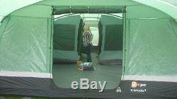 Hi-Gear Corado 8 Man Extra Large Tent 4 x double bedrooms, corridor, awning