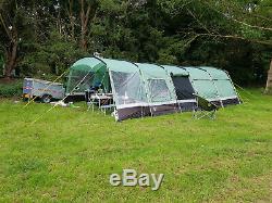 Hi-Gear Corado 8 Man Extra Large Tent 4 x double bedrooms, corridor, awning