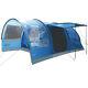 Highlander Oak 6 Person Large Family Camping Holiday Festival Tunnel Tent Blue