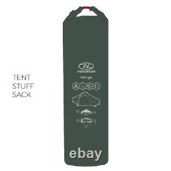 Highlander REFUGE 1 Person Waterproof Hooped Tent Pine Green Camping TEN166-PG