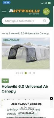 Holawild 6.0 Universal Air Canopy Brand New