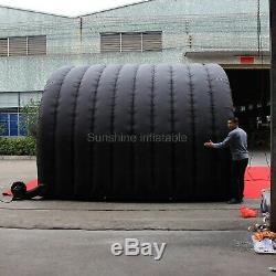 Hot sale Cheap Waterproof Black Inflatable Tunnel Tent Small Inflatable Stage