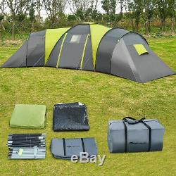 Huge Camping Tent 9 Person Big Awning Large Outdoor Family Vacation Summer Camp