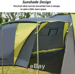 Huge Camping Tent 9 Person Big Awning Large Outdoor Family Vacation Summer Camp