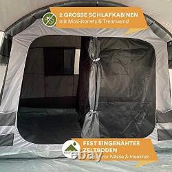 Hurricane Family Tent For 8 People Large Tent With 2 Sleeping Cabins Camping
