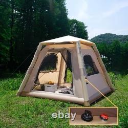 Inflatable Air Tent 2.2M x 2.2M Camping Shelter Quick Setup Family Tent with pump