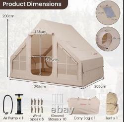 Inflatable Camping Tent 4-6 Person with Pump Windproof 4 Season Waterproof uk