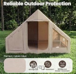 Inflatable Camping Tent 4-6 Person with Pump Windproof 4 Season Waterproof uk