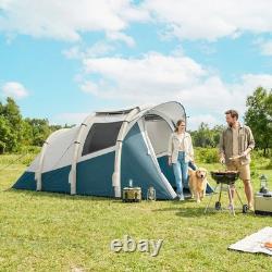 Inflatable Camping Tent Air Pump 3Person Blow Up Shelter Bedroom Living Room