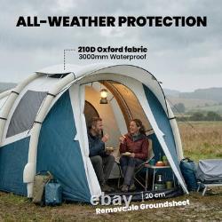Inflatable Camping Tent Air Pump 3Person Blow Up Shelter Bedroom Living Room