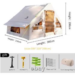 Inflatable Camping Tent, Cream, 4-6 People