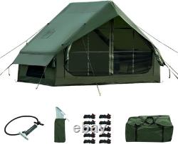Inflatable Camping Tent with Hand Pump, Easy Assemble Waterproof Windproof Outdo