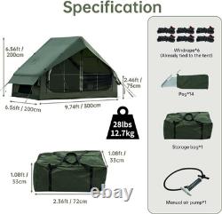 Inflatable Camping Tent with Hand Pump, Easy Assemble Waterproof Windproof Outdo