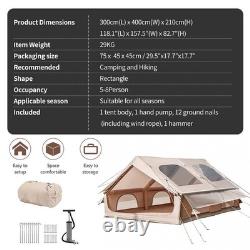 Inflatable Camping Tent with Hand Pump Waterproof Outdoor Blow up Tent 3-8 Man