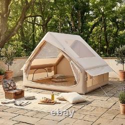 Inflatable Camping Tent with Pump 2-4 Person Air Glamping Tents Blow Up Cabin UK