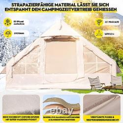 Inflatable Camping Tent with Pump 2-4 Person Air Glamping Tents Blow Up Cabin UK