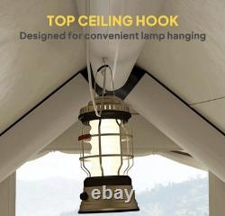 Inflatable Camping Tent with Pump, 2-4 Person Glamping Tent